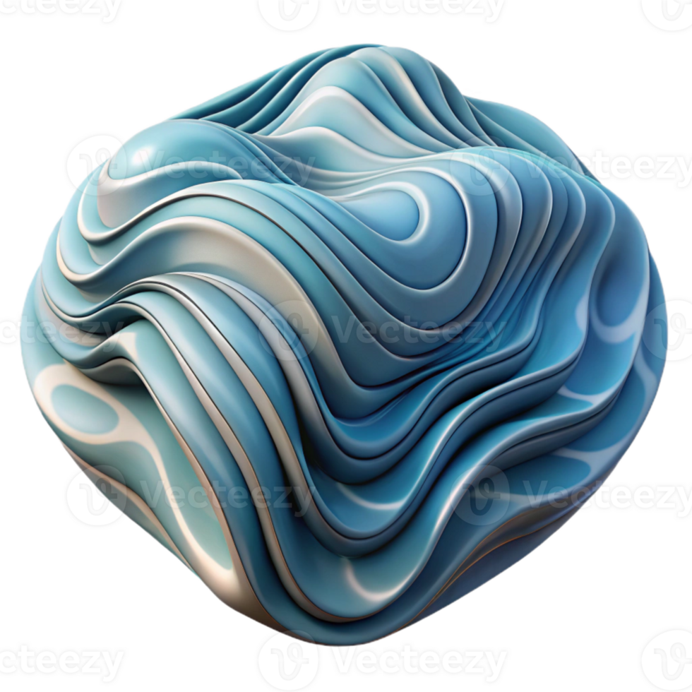 dramatic artistic Abstract Wave Pattern with Depth Illusion Transparent genuine png