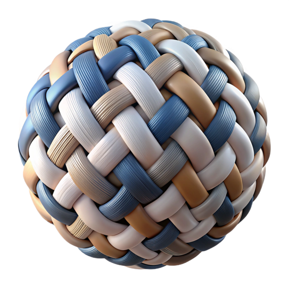 extraordinary contemporary Abstract Weaving Isolated Element with Blue Accents png