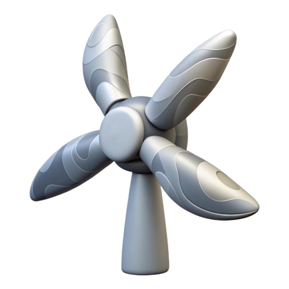 stunning artistic Abstract Wind Turbine Design Grey Transparent Cutout original png
