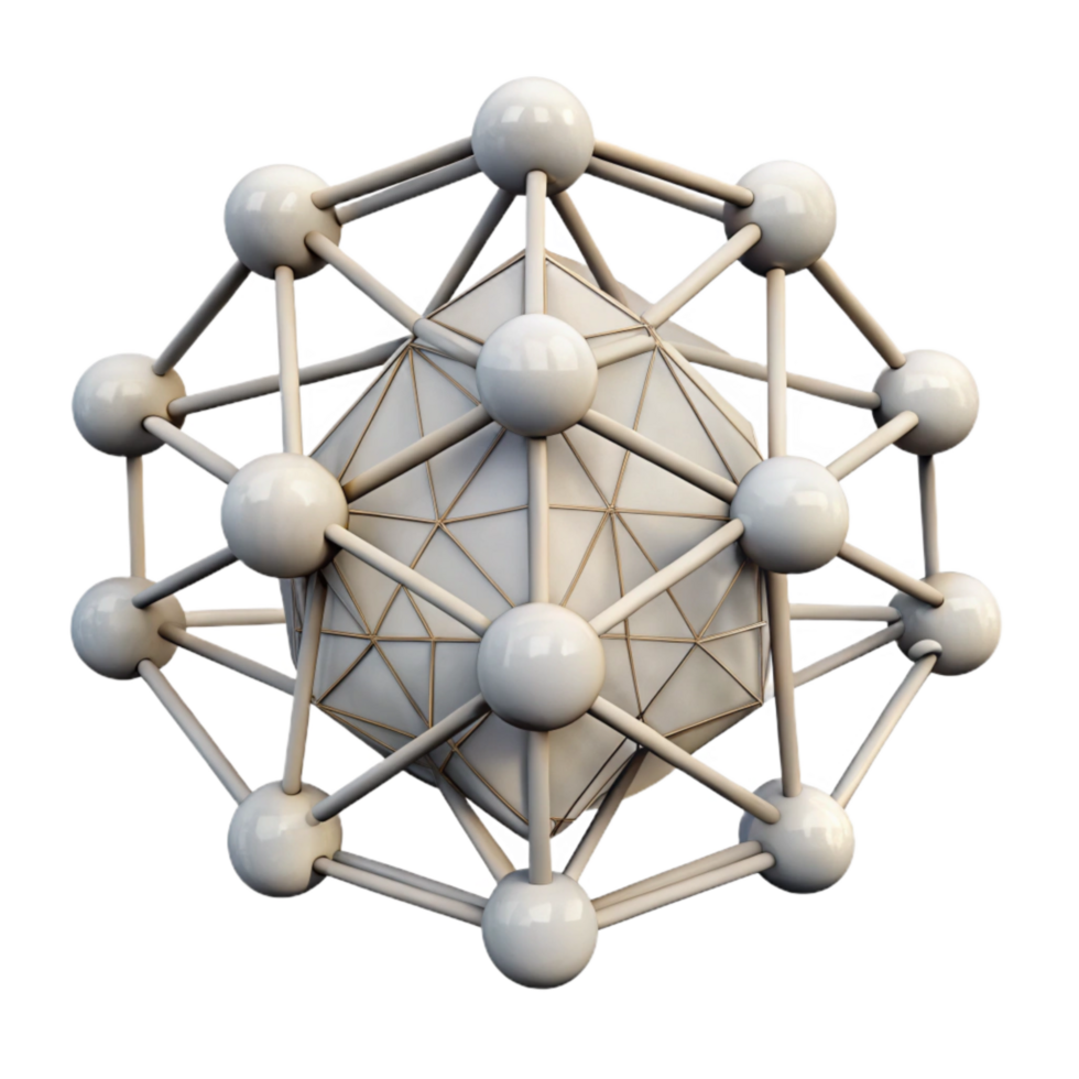 serene contemporary Abstract Web of Connections Cutout on Transparent Background professional png
