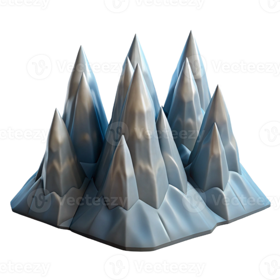 wonderful minimalist Aeropex Ascenders Jagged Peaks with Transparent Background genuine png