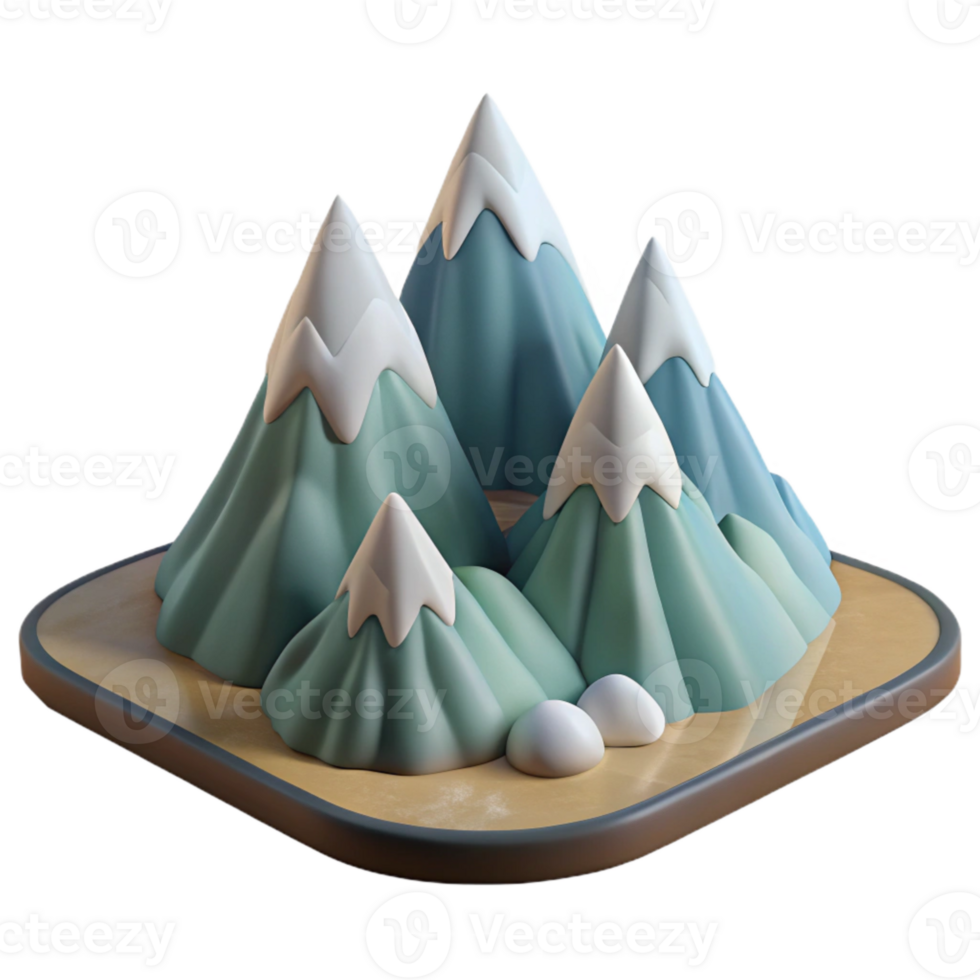 dramatic contemporary Aeropex Ascenders Mountain Landscape Cutout with Soft Lighting authentic png