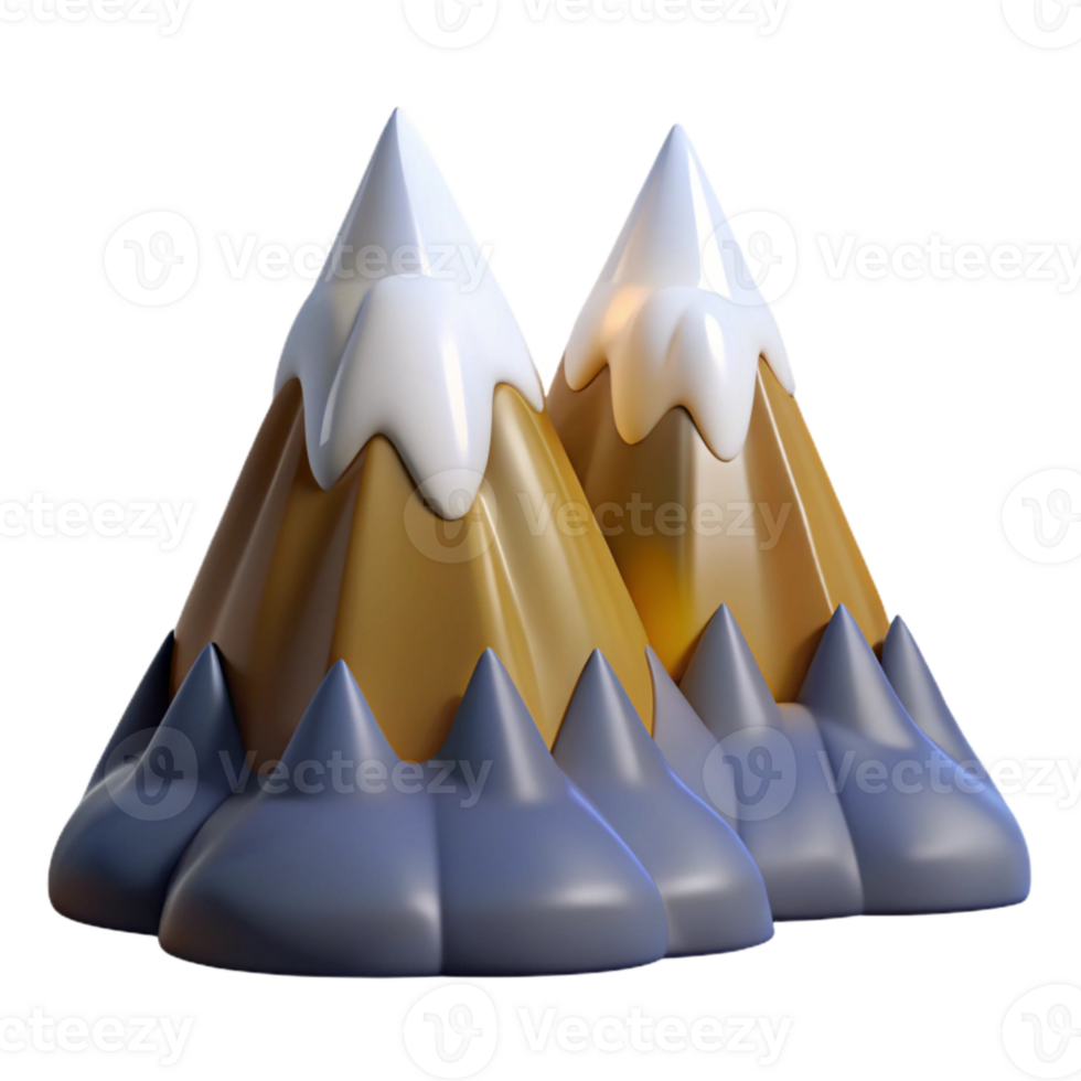 dramatic classic Aeropex Ascenders Mountain Peaks with Transparent Background high quality png