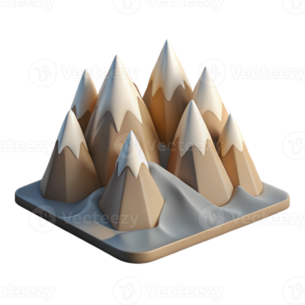 vibrant modern Aeropex Ascenders Mountain Range Isolated Element png