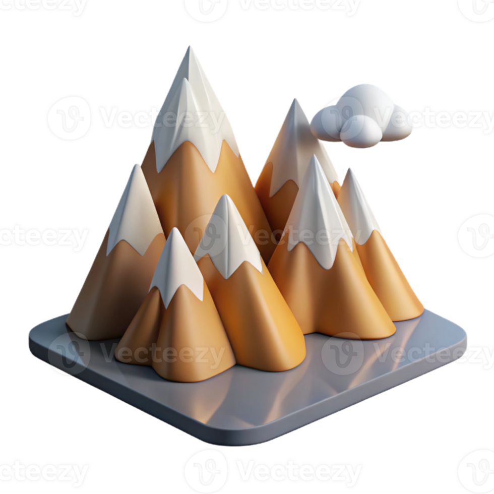 beautiful rustic Aeropex Ascenders Mountain Range Isolated Element high quality png