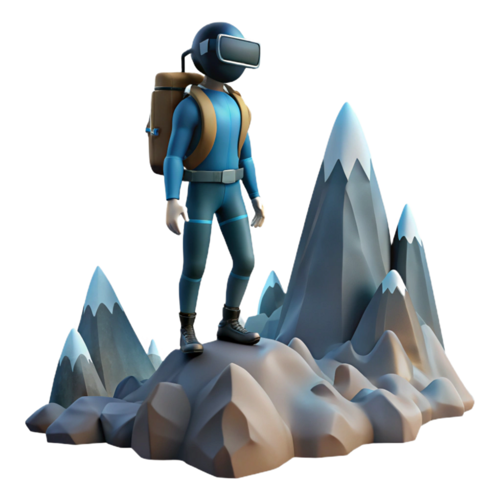dramatic minimalist Aeropex Ascenders Mountain Slope with Snow Isolated original png