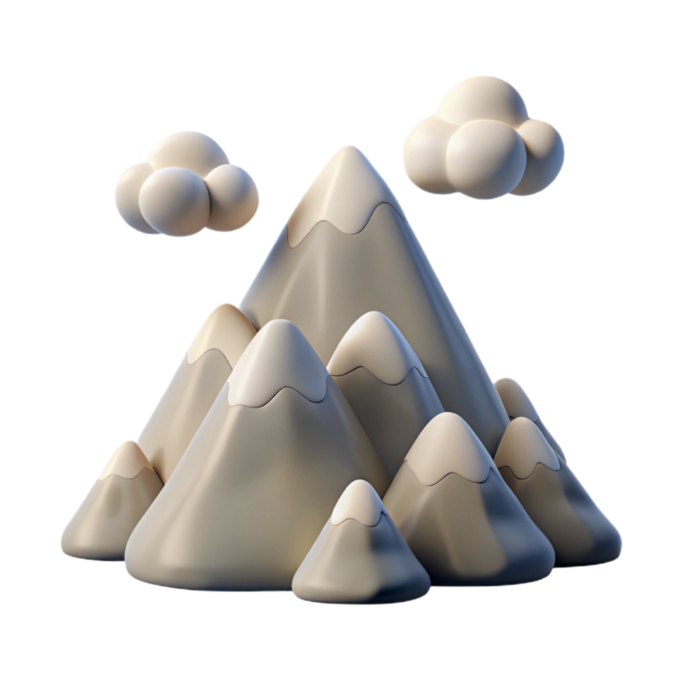 extraordinary vintage Aeropex Ascenders Peaks with Clouds Transparent Background exclusive png