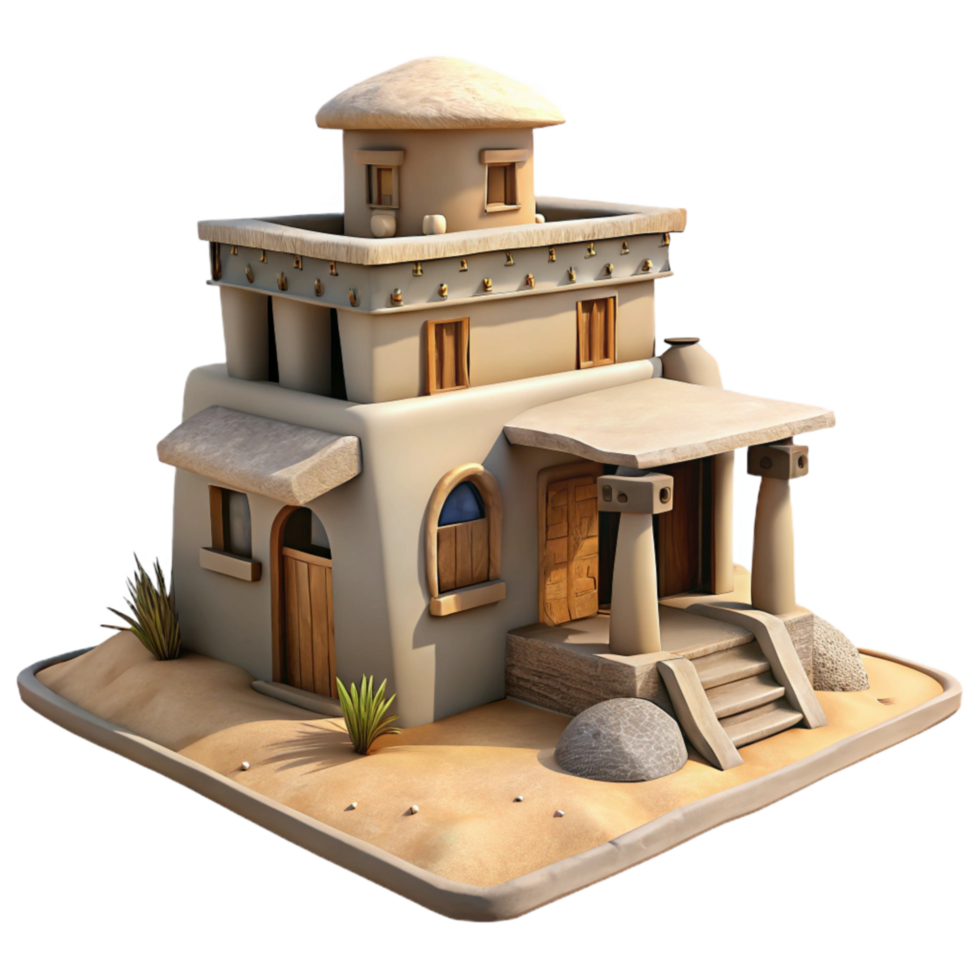 elegant contemporary Aerthys Architecture Sand Dune Home Transparent Background detailed png