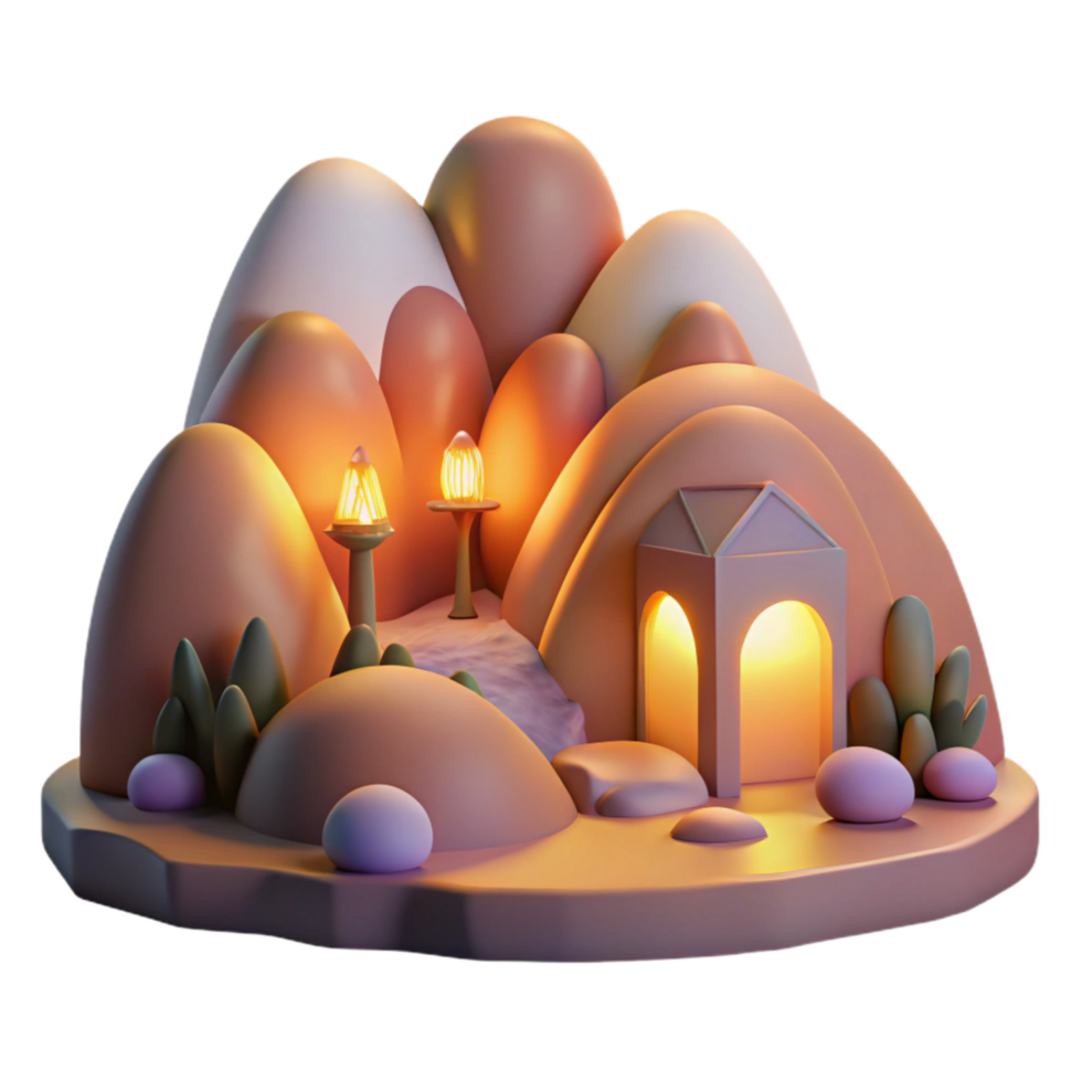 serene rustic Aerthys Building Transparent Background Isolated png
