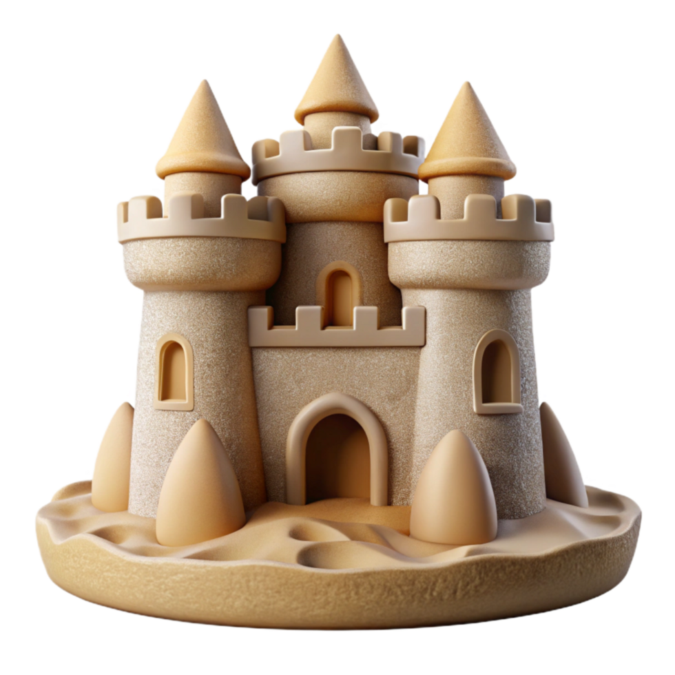 dramatic modern Aerthys Sand Castle Isolated Element Detailed Texture premium png