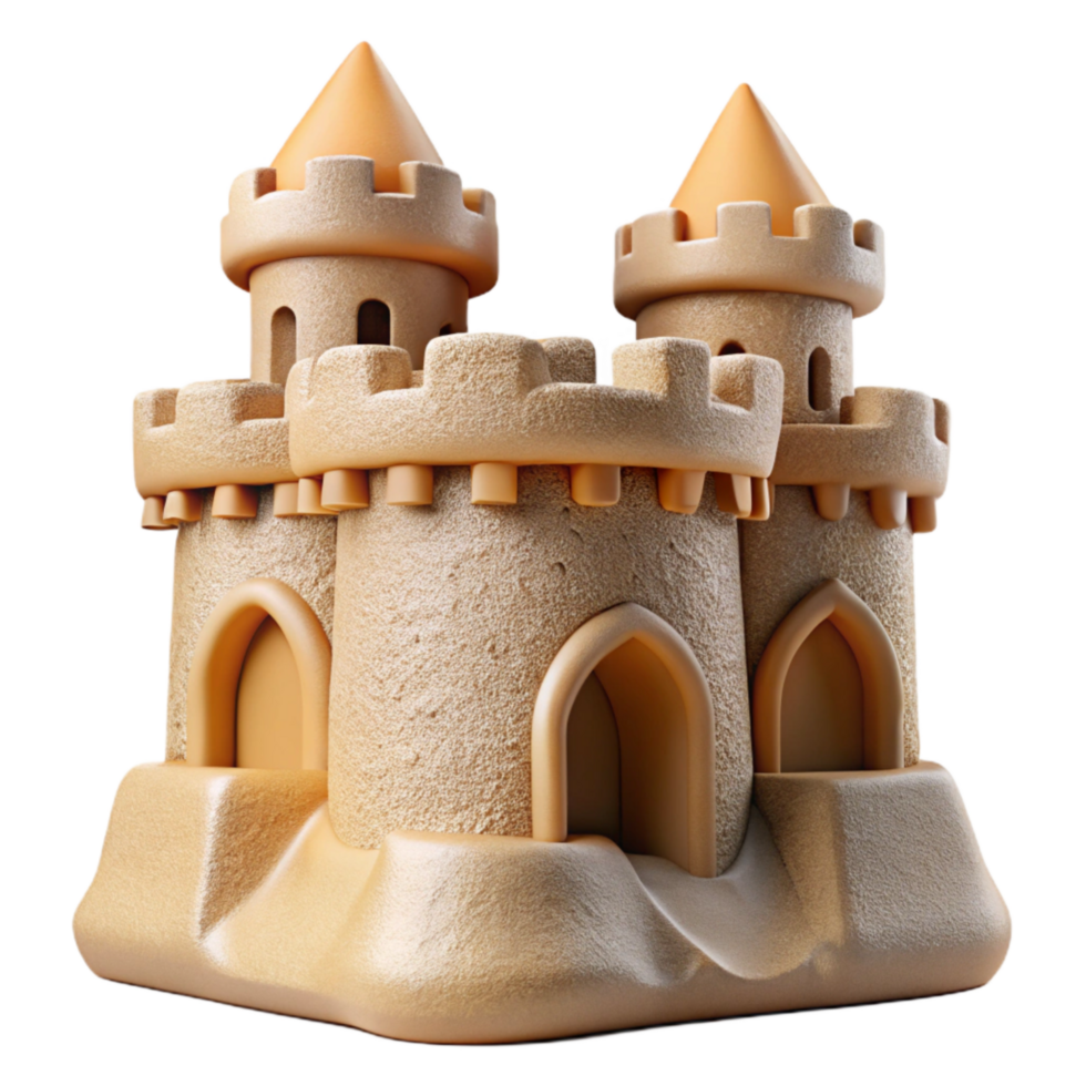 stunning modern Aerthys Sand Castle Isolated Element Detailed Texture png