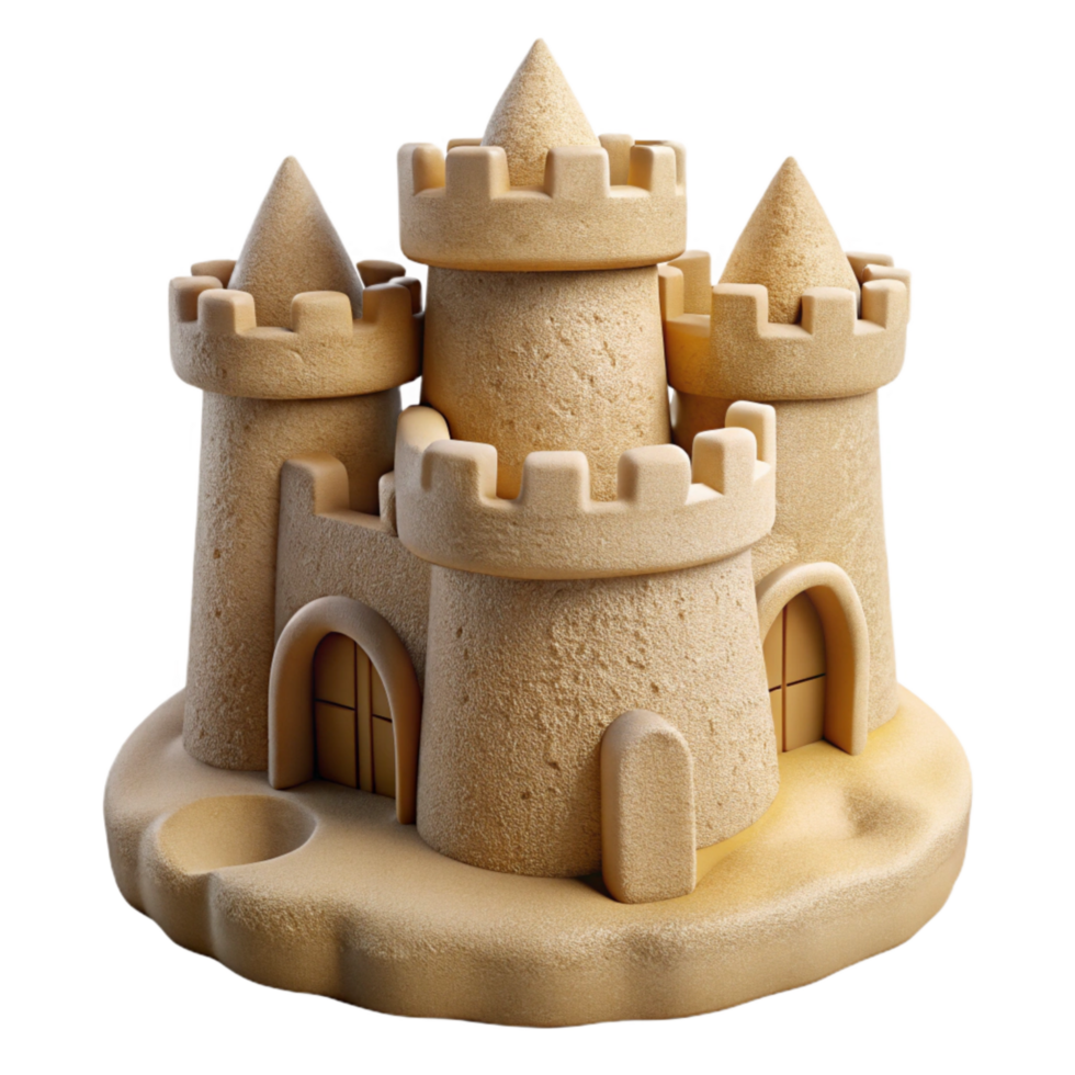vibrant creative Aerthys Sand Castle Isolated Element Detailed Texture exclusive png