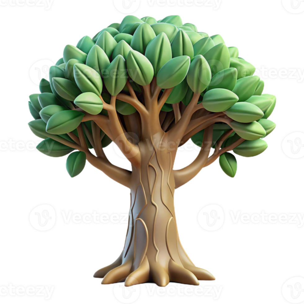 vibrant rustic Ancient Landscape Tree Cutout with Detailed Leaves high resolution png