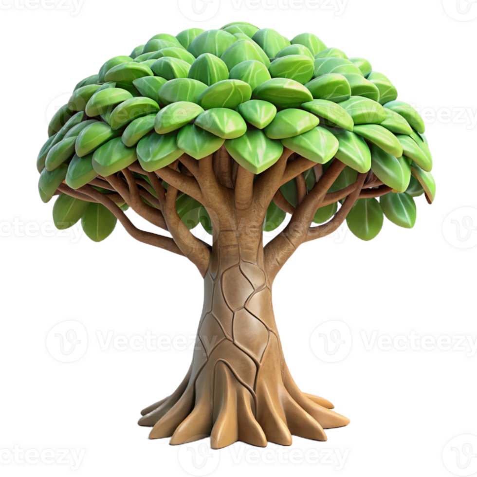 elegant traditional Ancient Landscape Tree Cutout with Detailed Leaves high resolution png