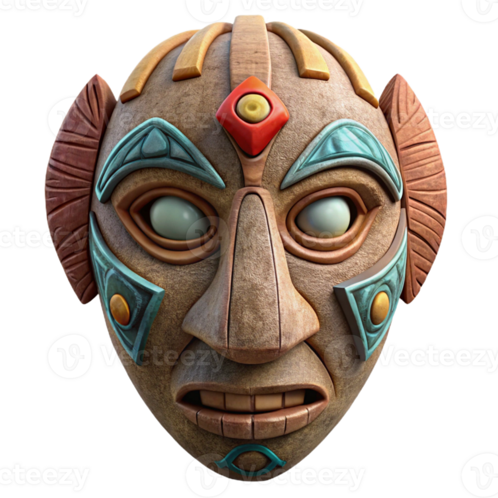 magnificent traditional Ancient Mask Cutout with Tribal Markings genuine png