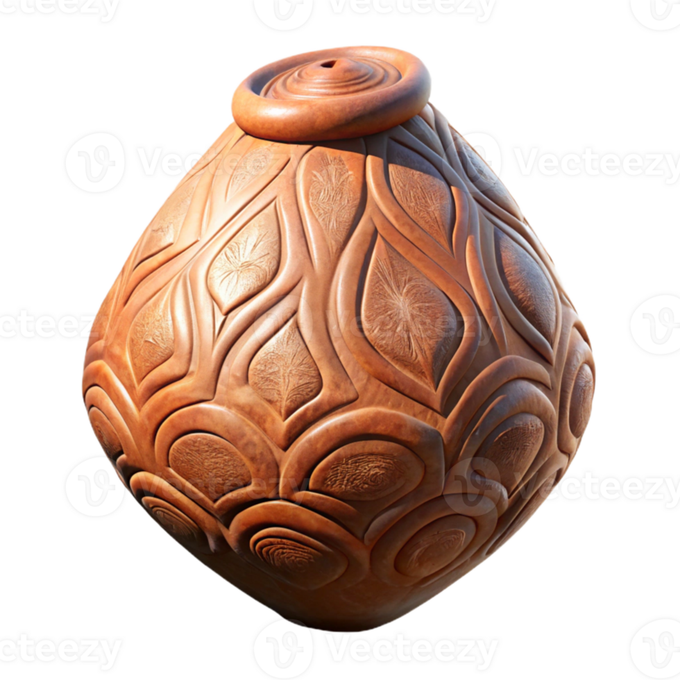 impressive modern Ancient Pottery Shard Isolated with Intricate Pattern genuine png