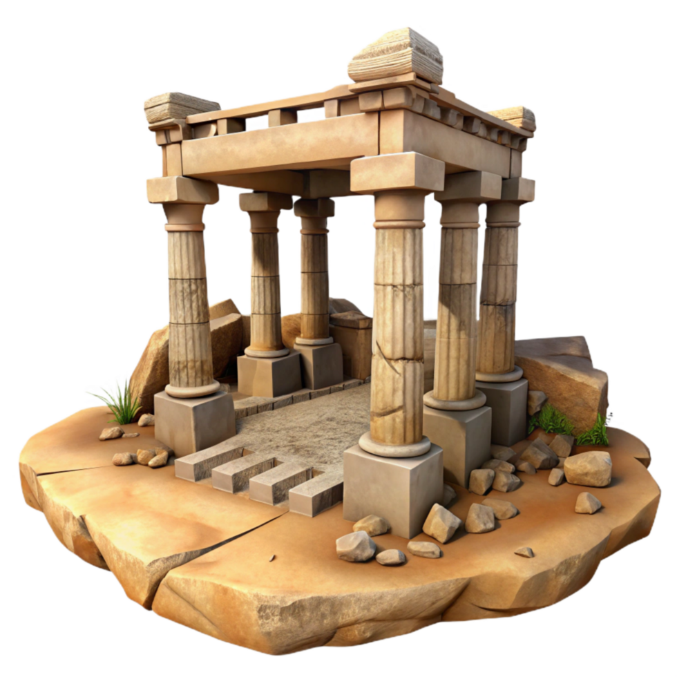 magnificent abstract Ancient Valley Ruins with Transparent Background exclusive png