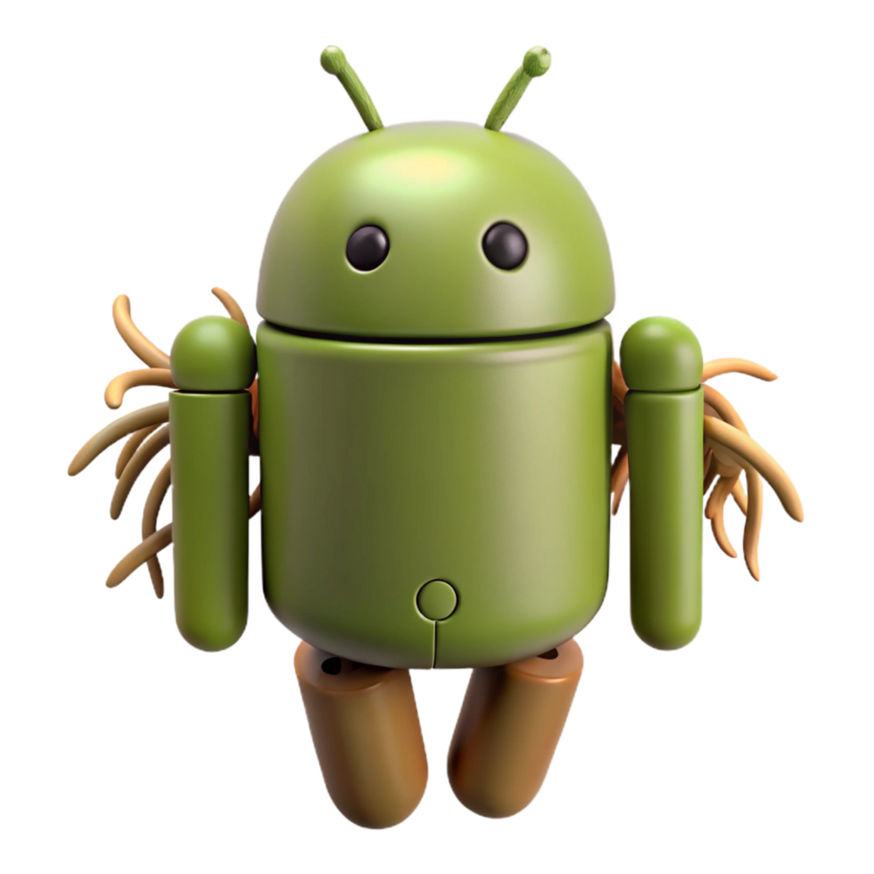 dramatic modern Android with Extensive Root System Isolated high quality png