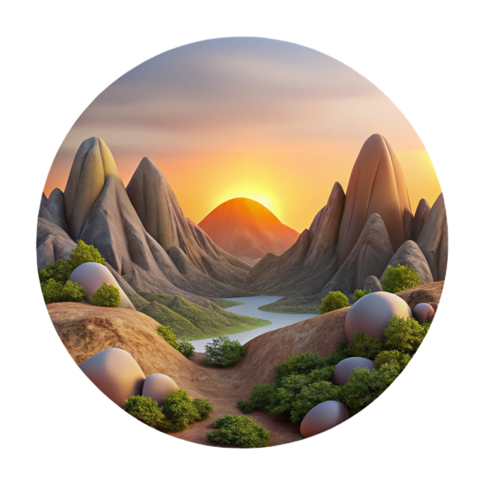 extraordinary contemporary Ancient Valley Sunset View Transparent original png