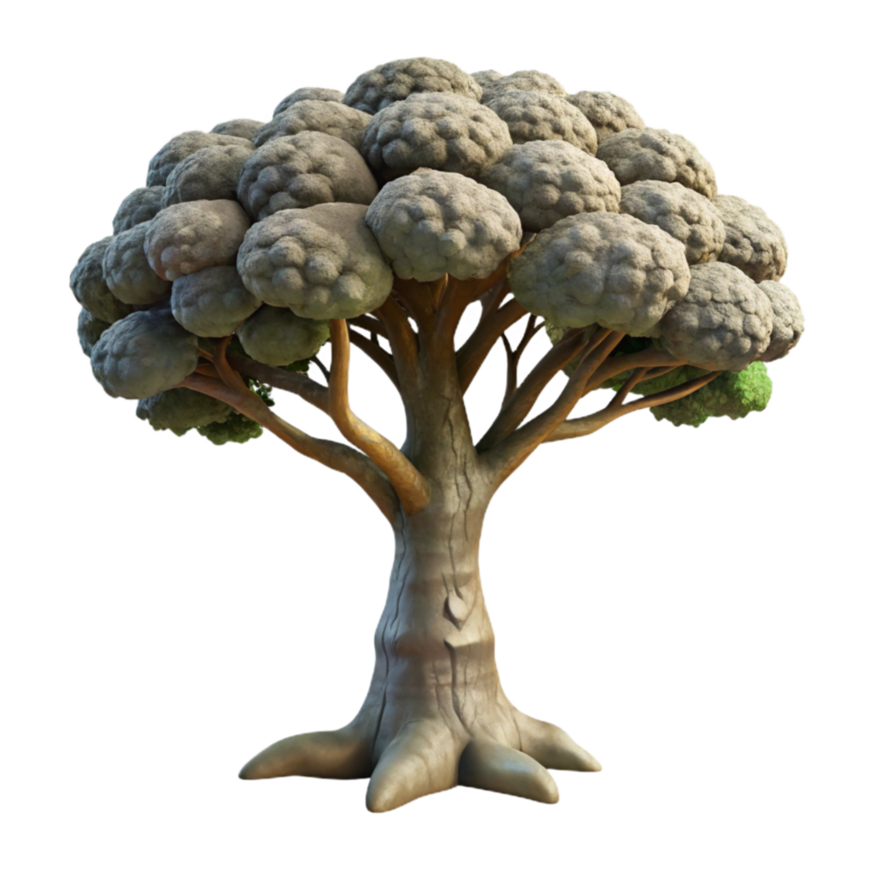extraordinary classic Ancient Valley Tree Silhouette with Transparent Background genuine png