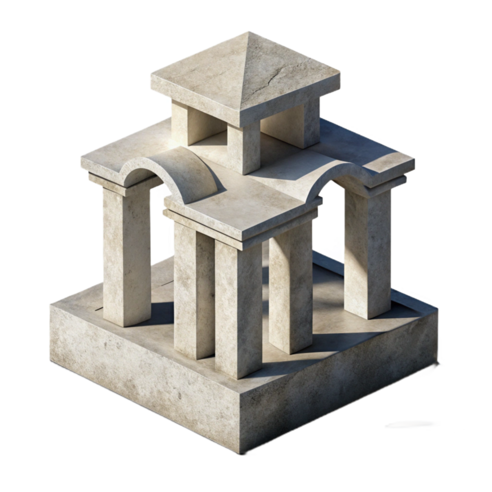 serene creative Architectural Shadow Play Cutout Transparent Background original png
