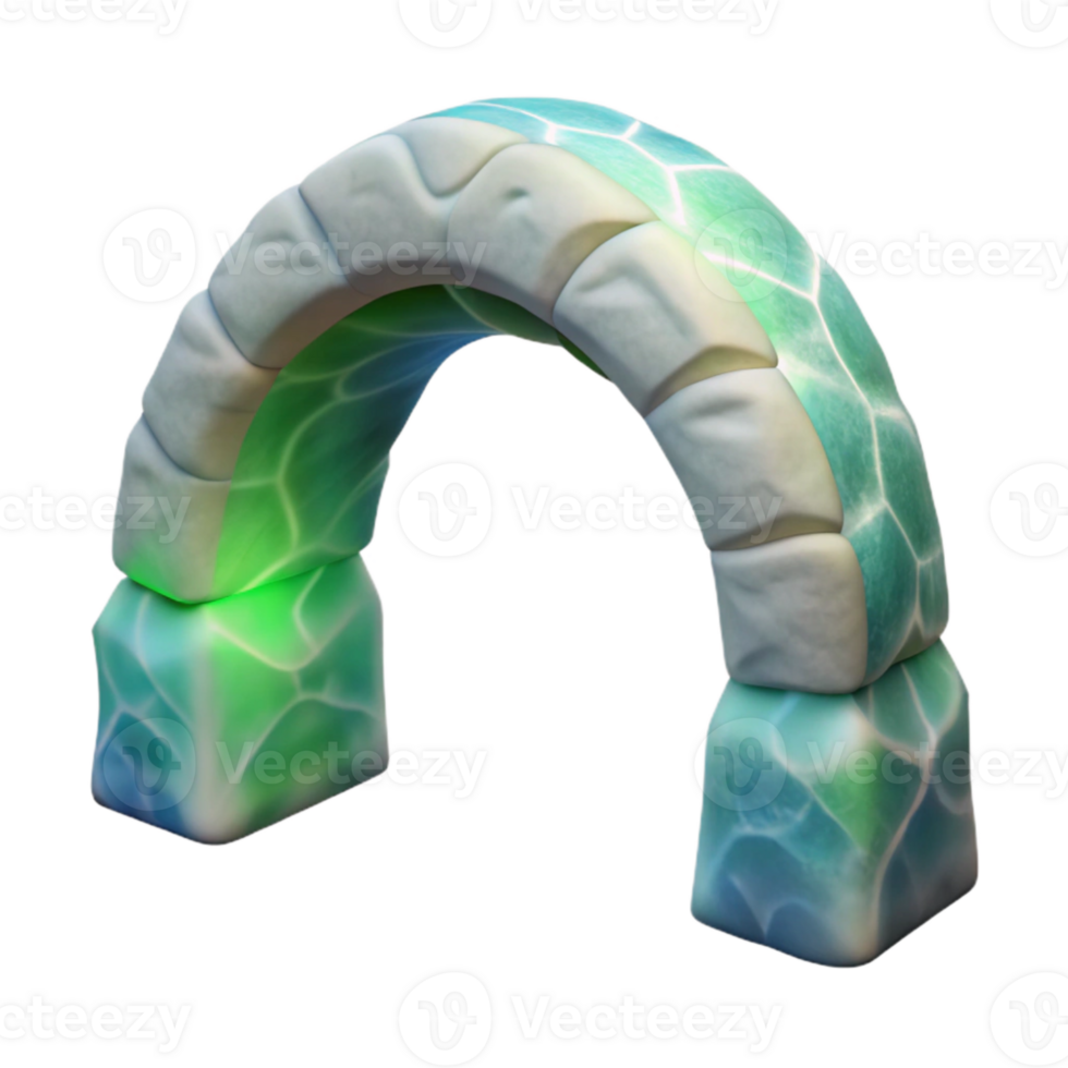 impressive abstract Arctic Auroral Arch Cutout with Transparent Background high resolution png
