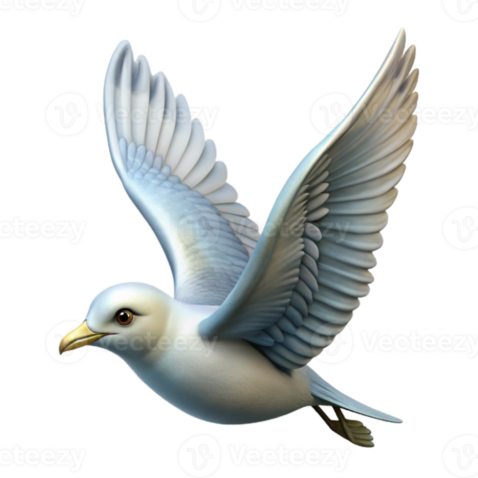 extraordinary minimalist Arctic Bird in Flight Isolated on White high resolution png