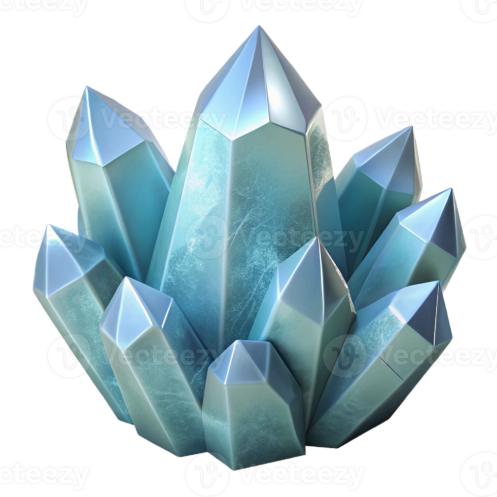 beautiful contemporary Arctic Crystal Cluster Transparent Background Low Angle View premium png