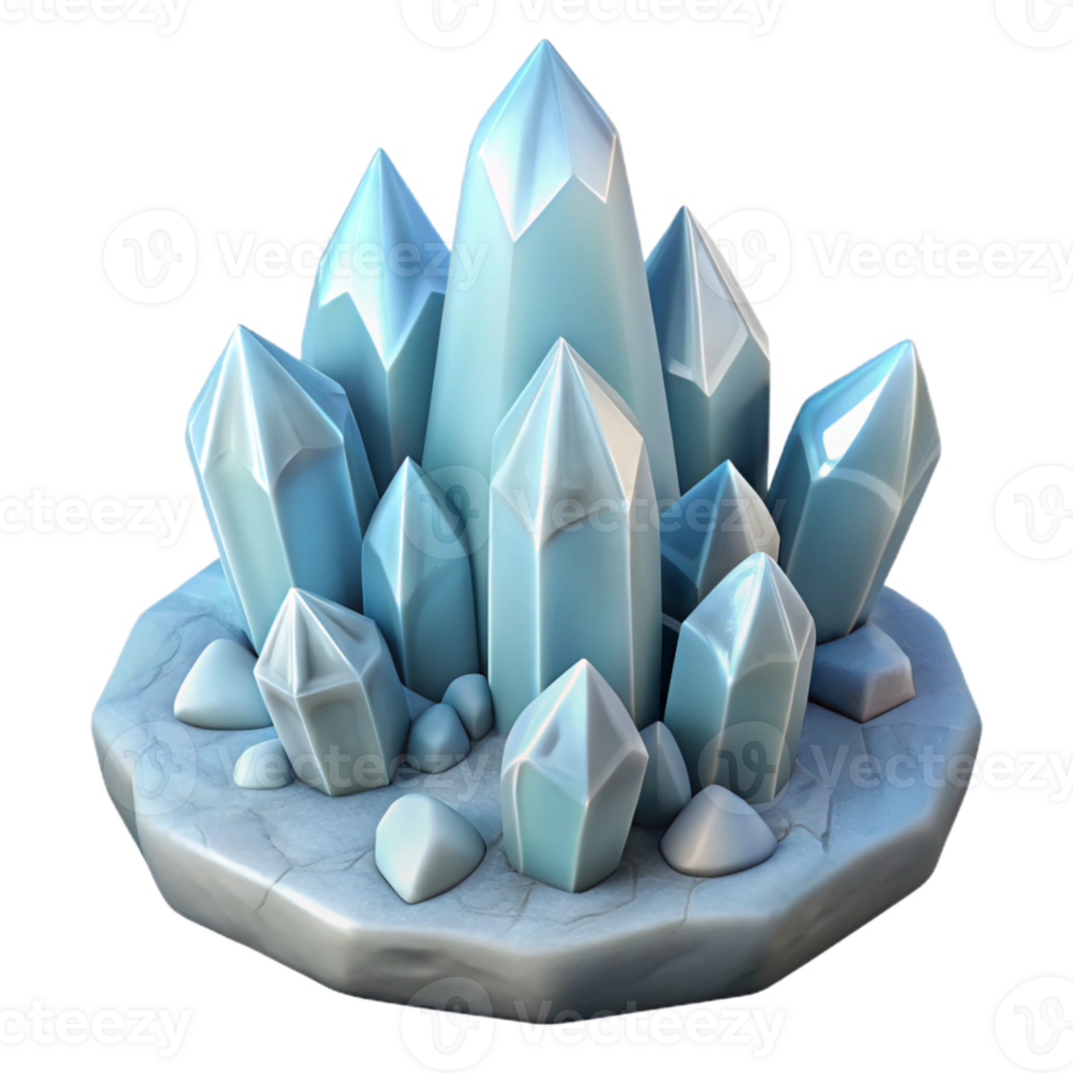 stunning minimalist Arctic Crystal Colony Cutout White and Icy Transparent exclusive png