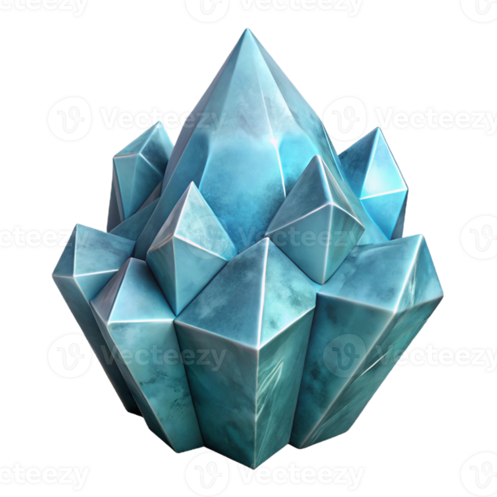magnificent creative Arctic Crystal Cutout Geometric Ice Structure premium png