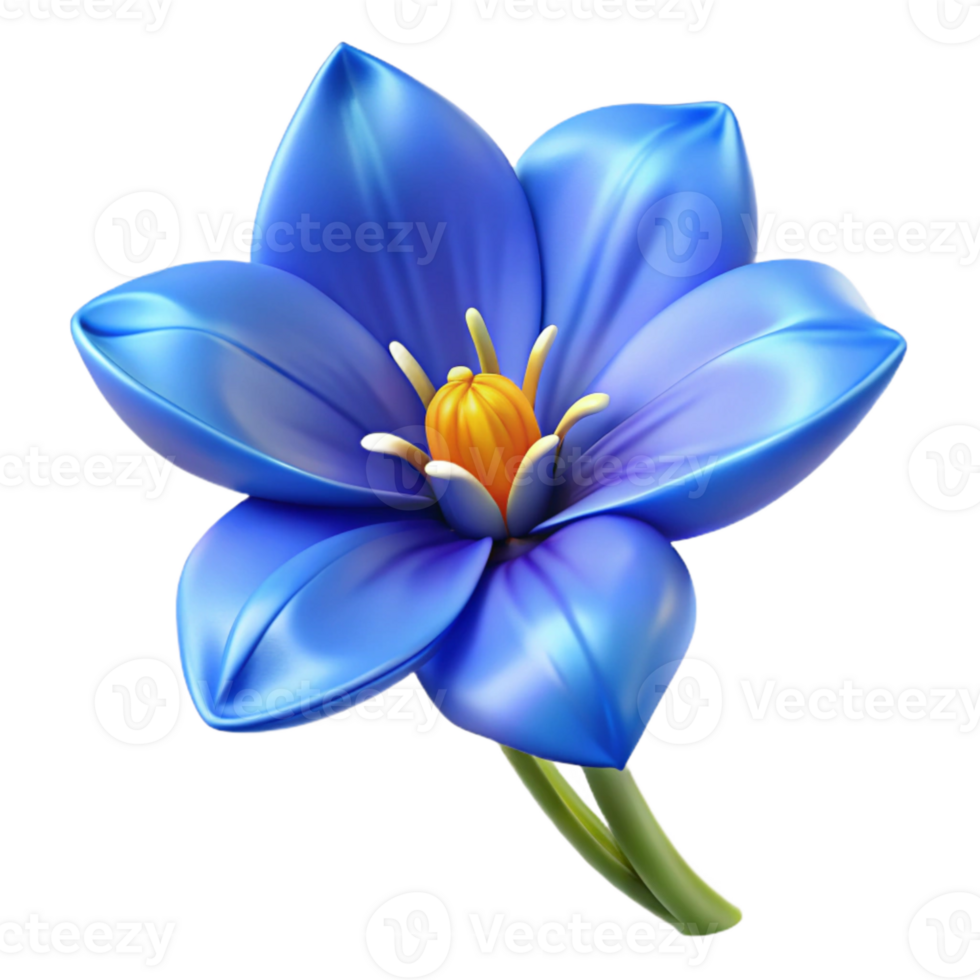 stunning artistic Arctic Gentian Transparent Background Blue Bloom high resolution png