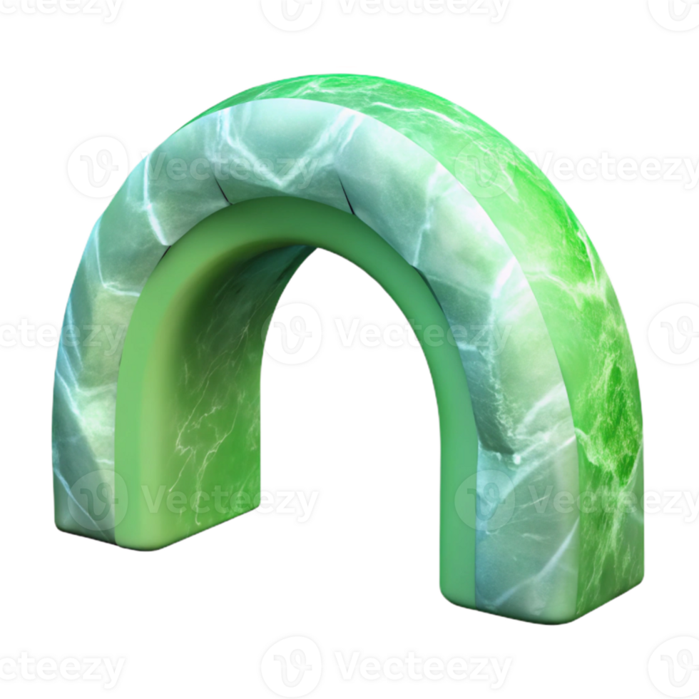 magnificent creative Arctic Light Arch Isolated Transparent Background Green detailed png