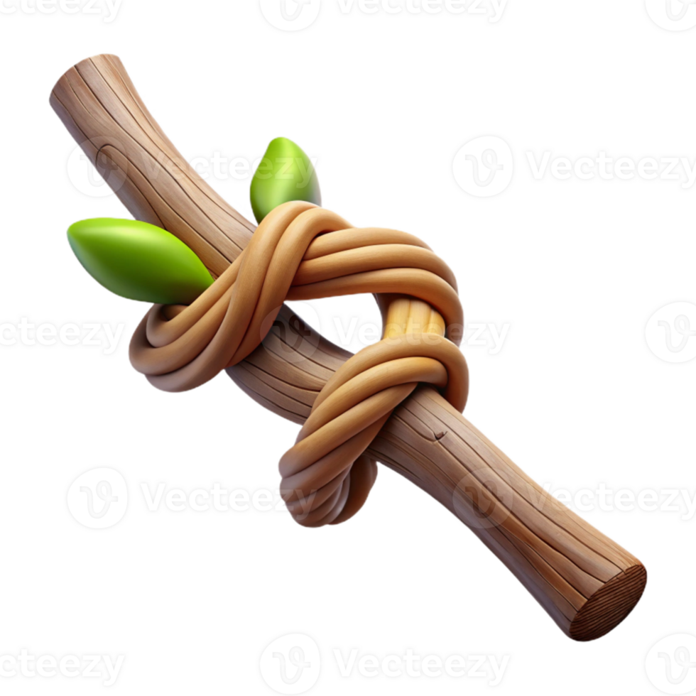 vibrant traditional Artificial Branch Cutout Knotted Wood Isolated Element png