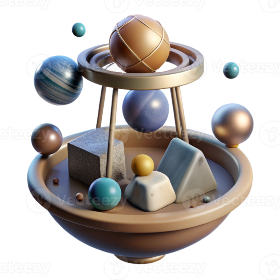 elegant abstract Artificial Gravity Field Holding Objects Isolated genuine png