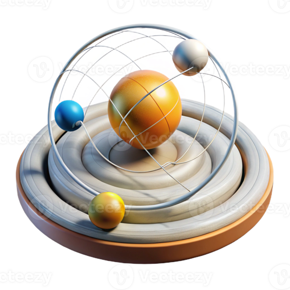 dramatic rustic Artificial Gravity Field Diagram Isolated detailed png