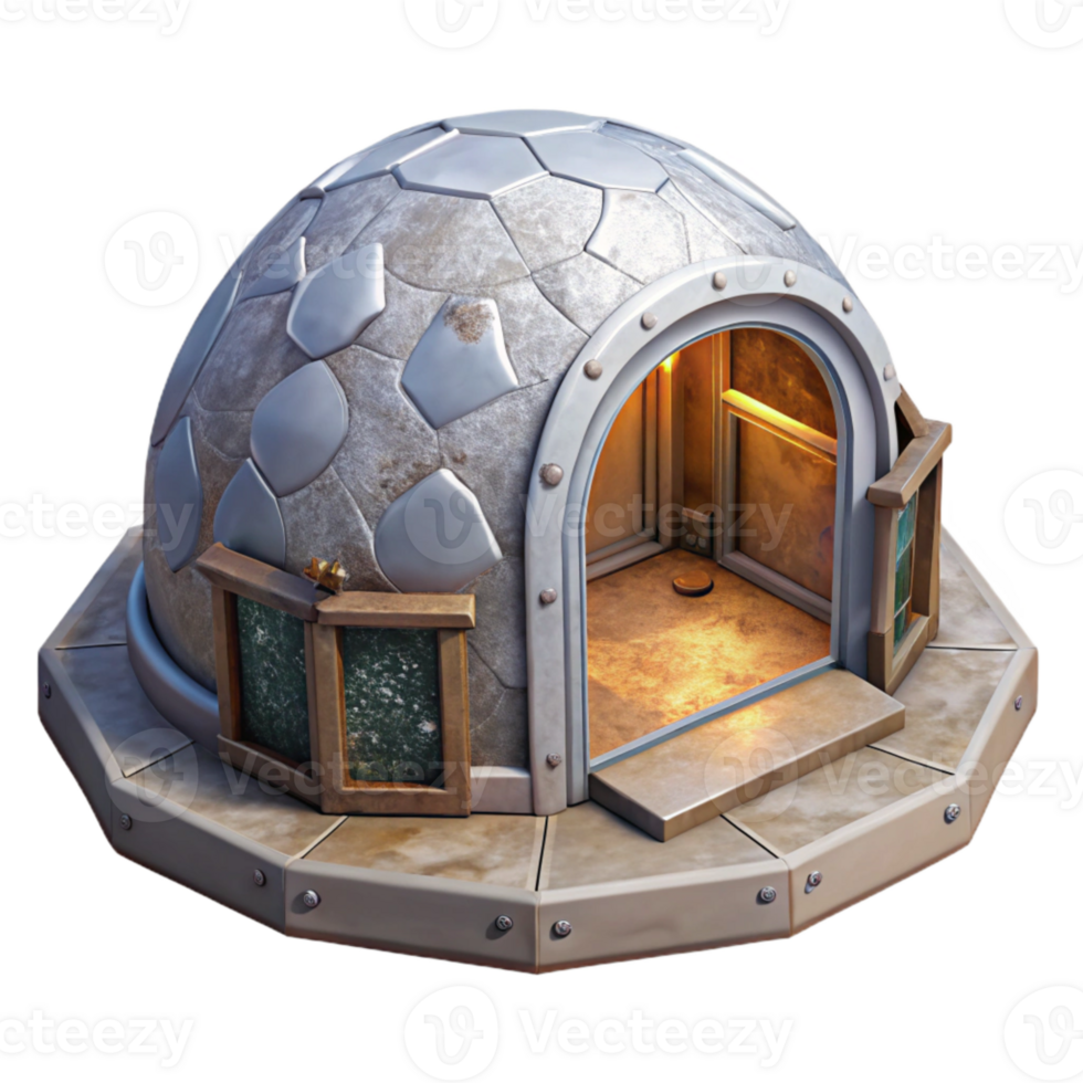 impressive artistic Artificial Habitat Cutout Enclosed Space Isolated Element original png