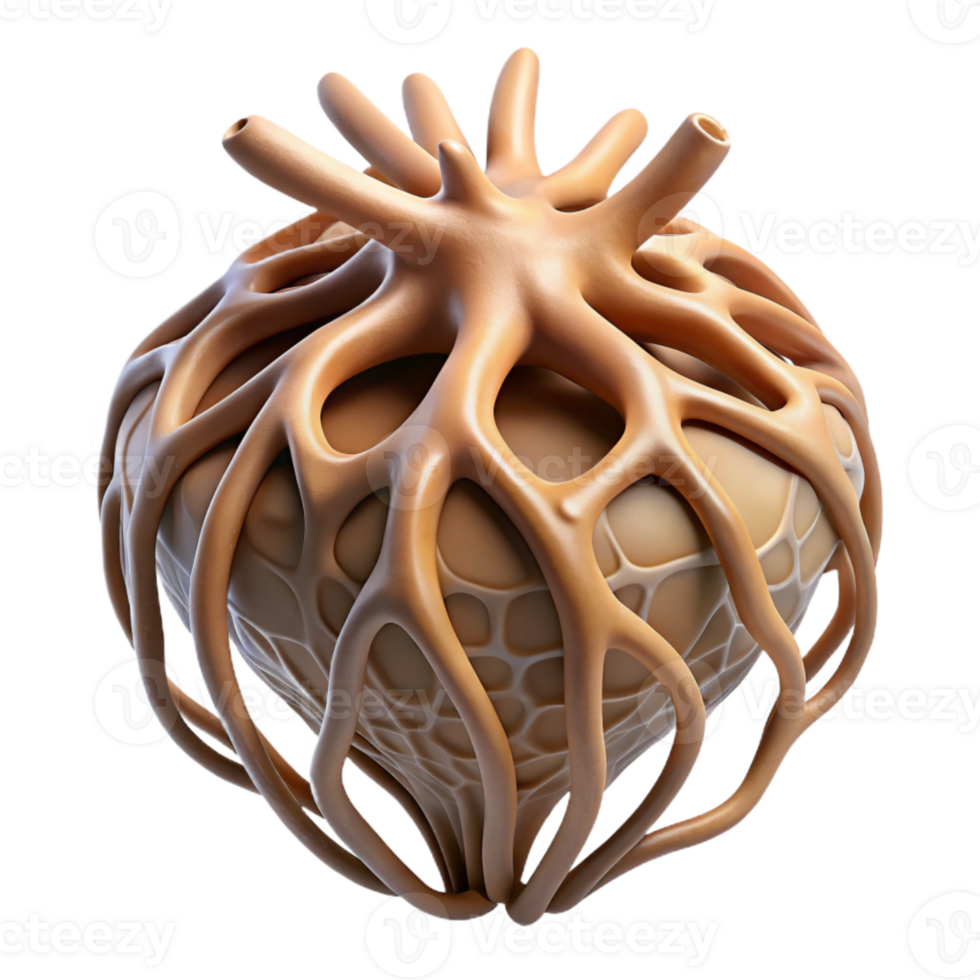 beautiful artistic Artificial Root Cutout Fibrous Structure Isolated authentic png