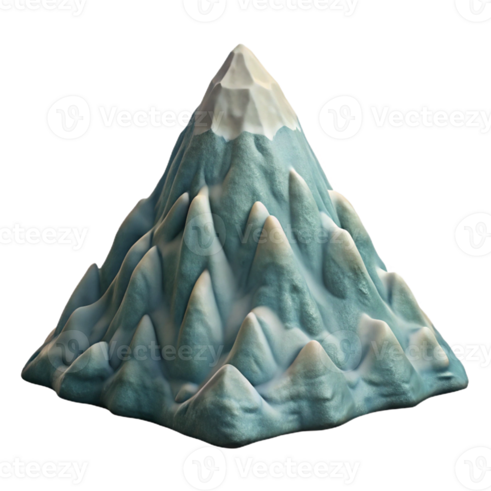 beautiful classic Ascending Mountain Peak Cutout with Detailed Ridges high resolution png