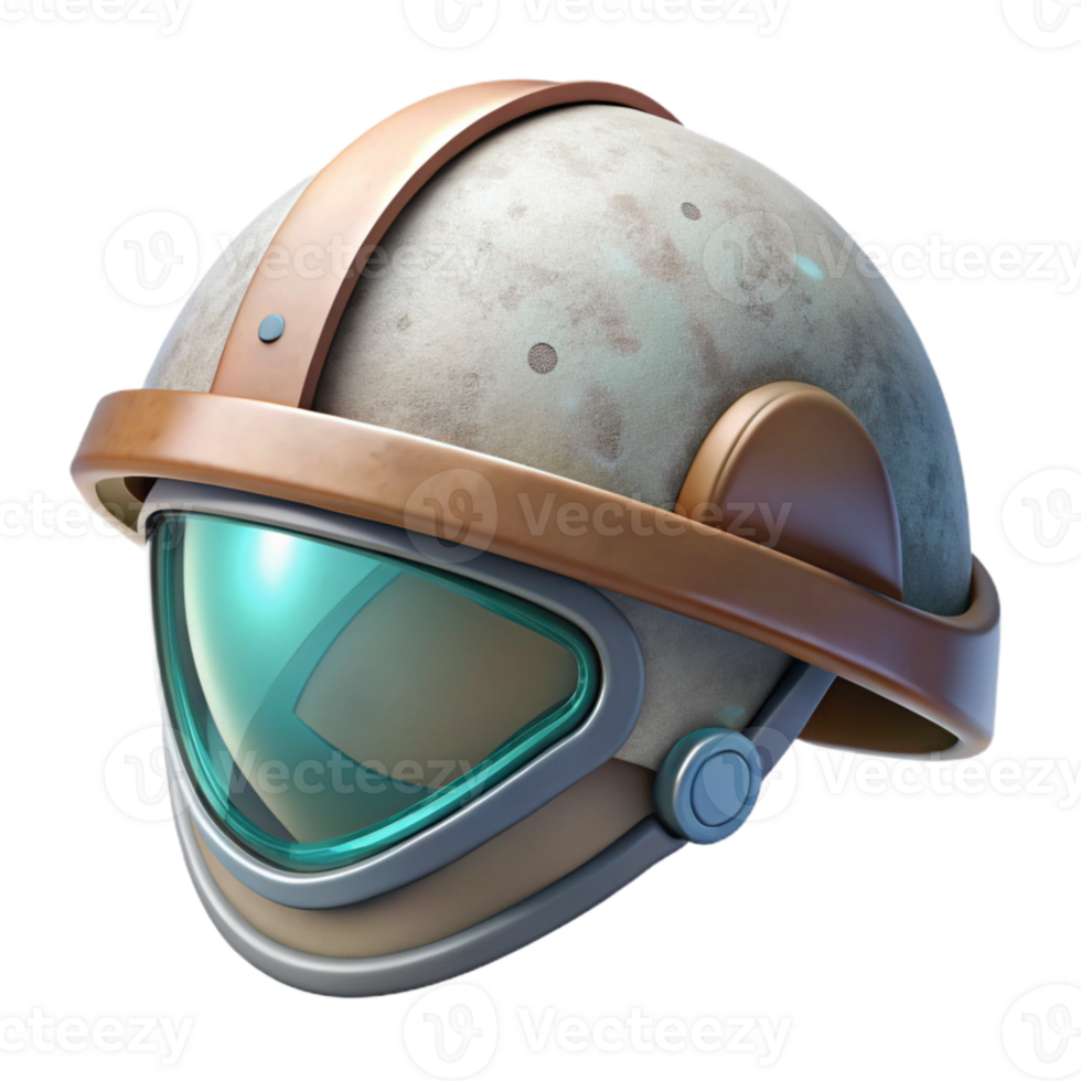 stunning vintage Astral Architect Helmet Transparent Background with Visor Down authentic png
