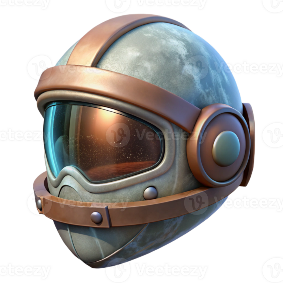 elegant vintage Astral Architect Helmet Transparent Background with Visor Down exclusive png