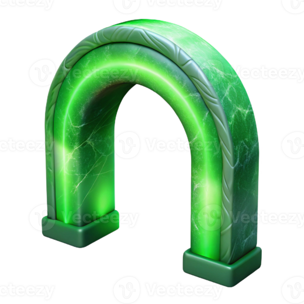 extraordinary creative Aurora Arch Isolated Vibrant Green Light high quality png