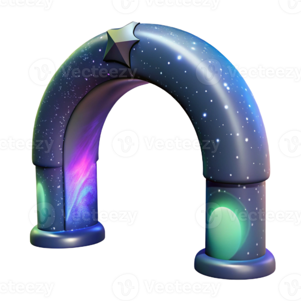 beautiful creative Aurora Arch Transparent Background Night Sky View high resolution png