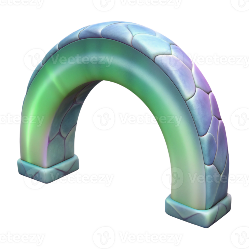 impressive creative Aurora Borealis Arch Cutout Isolated on Transparent Background original png