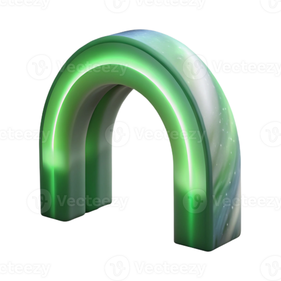 wonderful traditional Aurora Borealis Arch Cutout Isolated on Transparent Background png