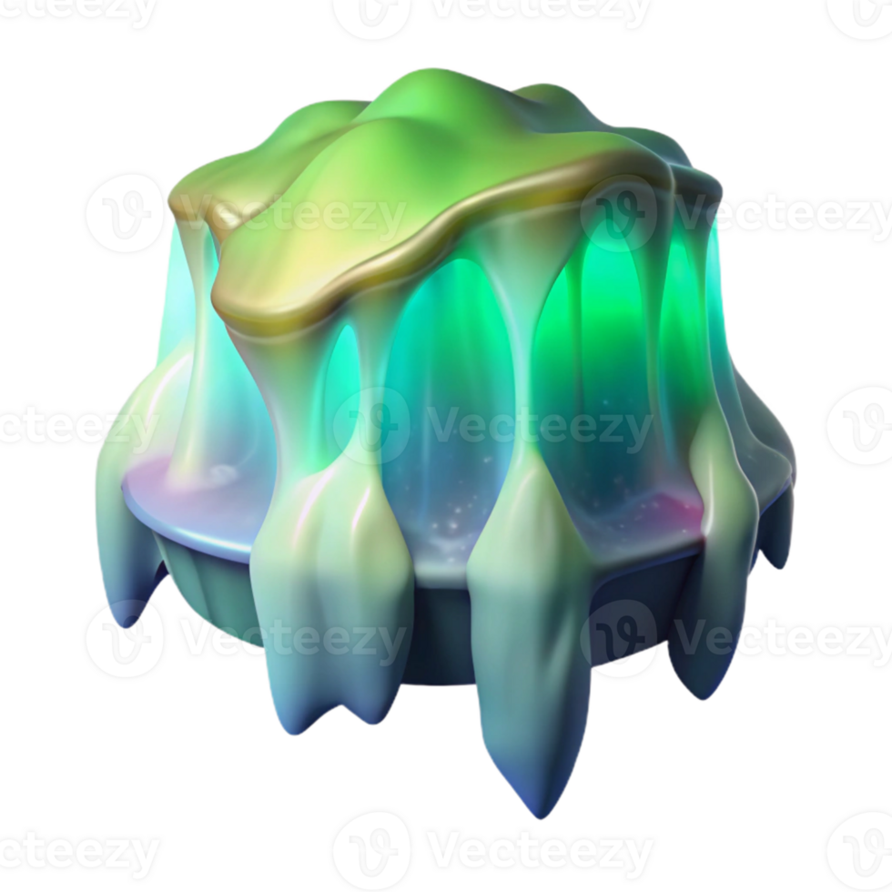 extraordinary modern Aurora Lights Cutout Isolated on Transparent Background Soft Focus high quality png