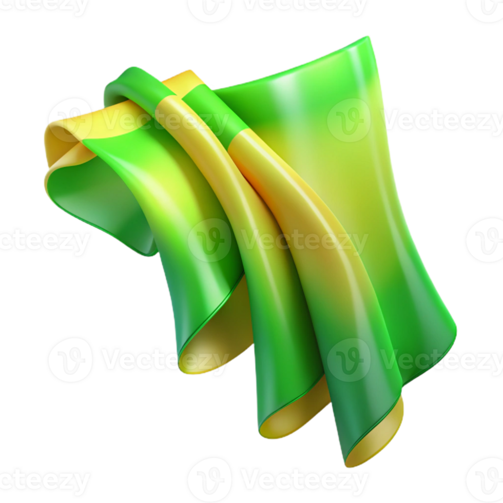 serene rustic Aurora Streamers Transparent Background Isolated Bright Green genuine png