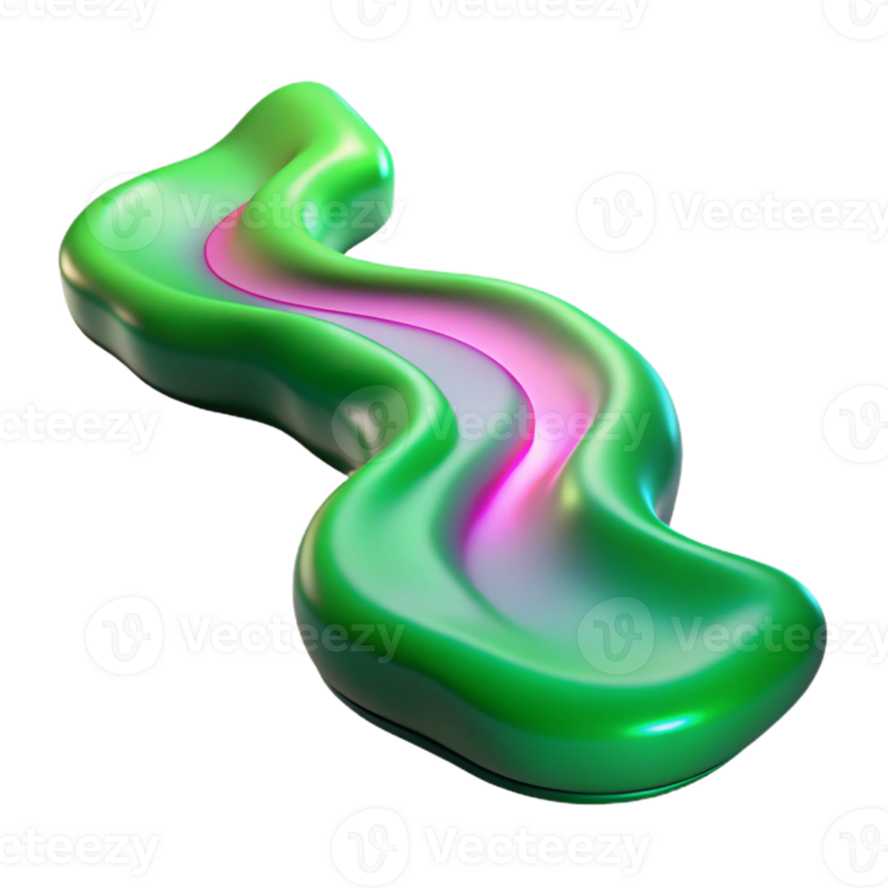 impressive artistic Aurora Stream Isolated Element Vibrant Green and Pink original png