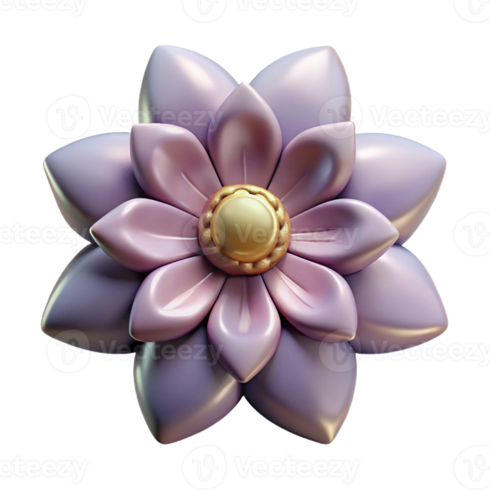 dramatic minimalist Automated Flower Cutout Front View Isolated original png