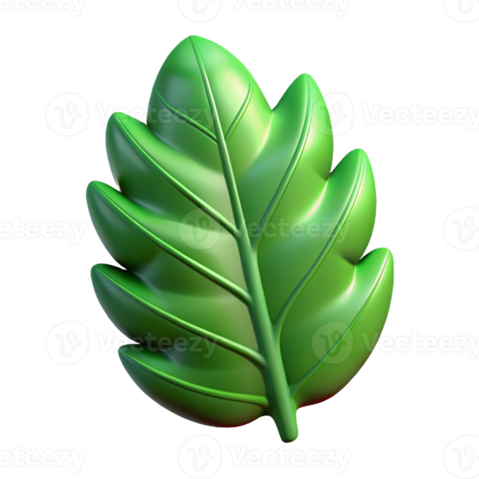 beautiful contemporary Automated Nature Cutout Green Leaf Bio Art Isolated exclusive png