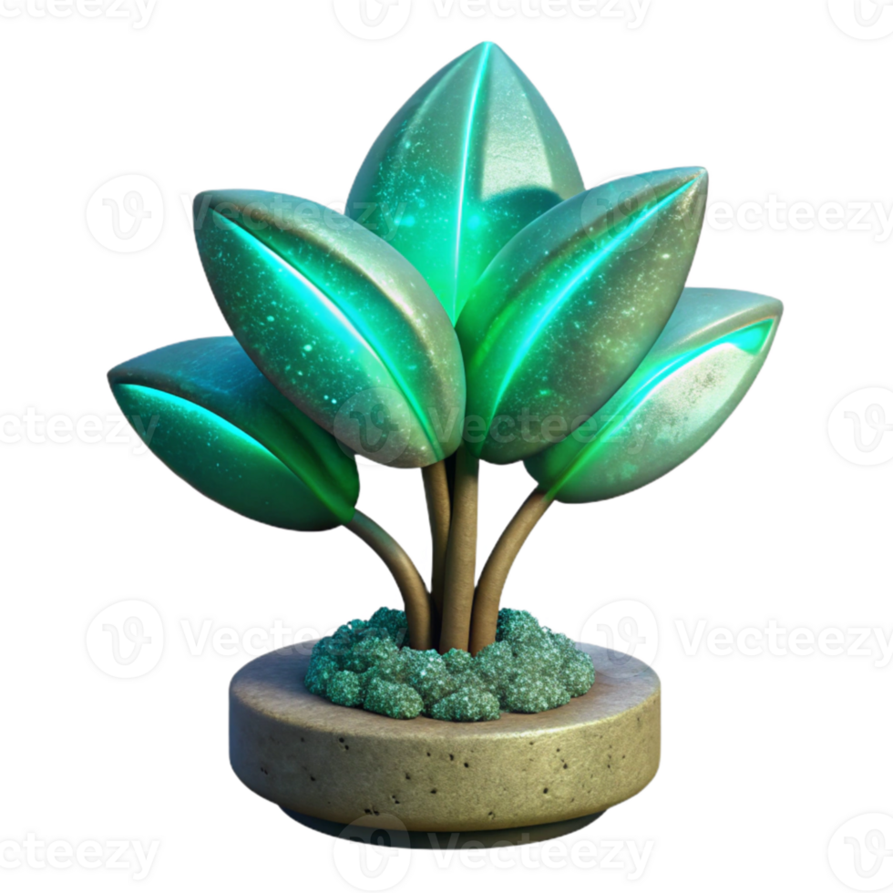 beautiful artistic Automated Nature Cutout Bio-luminescent Plant Isolated high quality png